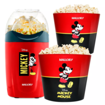 Pipoqueira Elétrica Disney Mickey Mallory +2 Baldes Pipoca