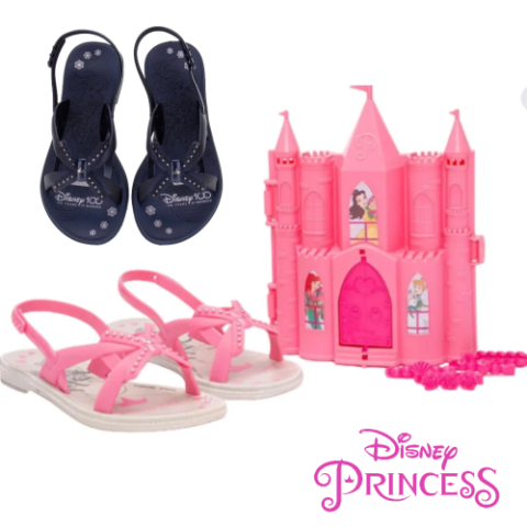 Sandália Grendene Kids Disney Castelo Real