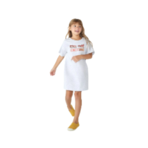 Vestido Hering Kids T-shirt Com Paetês Cinza Tamanho 4