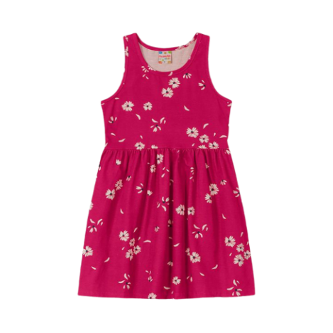 Vestido Infantil Brandili Floral Rosa Tamanho 8