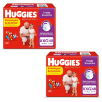 2 Pacotes Fralda Huggies Roupinha Supreme Care XXG 48 Unidades