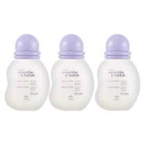 3 Unidades Água de Colônia Relaxante Mamãe e Bebê 100ml