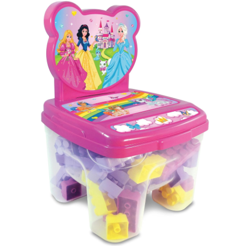 Cadeira Toy Blocos 24 Peças Princesas GGB Plast