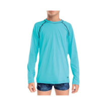 Camiseta Mash Infantil Beachwear Manga Longa FPS50 UV Azul
