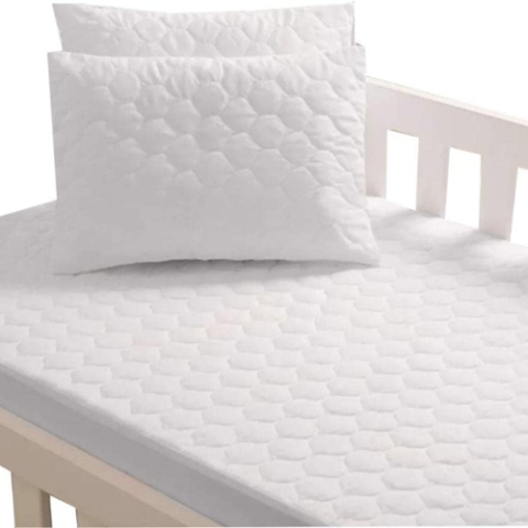 Capa Protetora Para Berço com Elástico Impermeável Baby Branco Sulbrasil