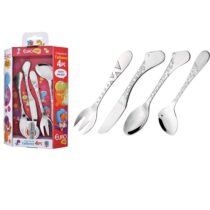 Conjunto 4 Peças Talheres Inox Infantil Euro Home