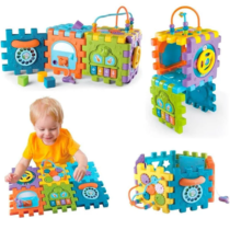 Cubo Educativo Didático Interativo Multifuncional com Efeitos Sonoros MaxiBaby