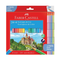 Ecolapis de Cor Faber-Castell 24 cores + 4 pastel