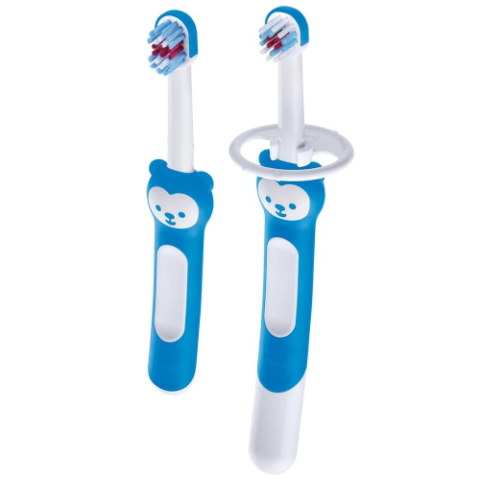 Pack 2 Escovas MAM Learn To Brush Azul
