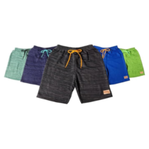 Kit 5 Bermudas Rajadas Moletom Infantil Alikids