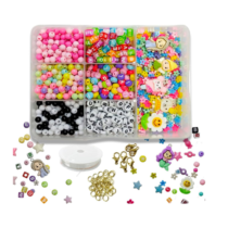 Kit Missanga Para Fazer Pulseira Colar Com Pingentes 1350 Peças