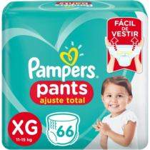 Fralda Pampers Pants Ajuste Total XG 66 unidades