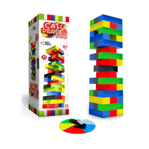 Jogo Caiu Perdeu Pro 45 Blocos Coloridos