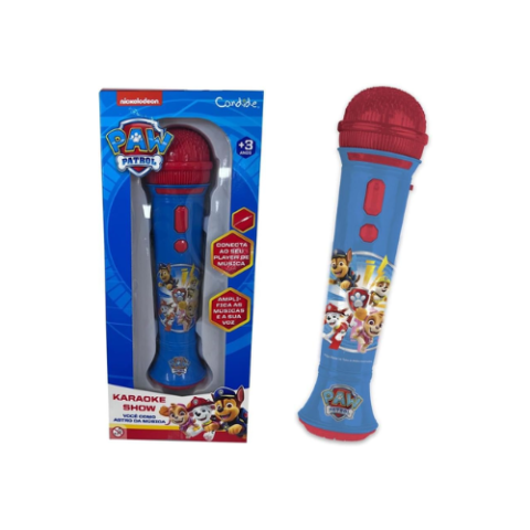 Microfone com função Karaoke Patrulha Canina Candide