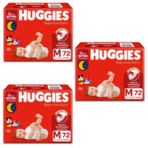 3 Pacotes Fralda Huggies Supreme Care M 72 Unidades