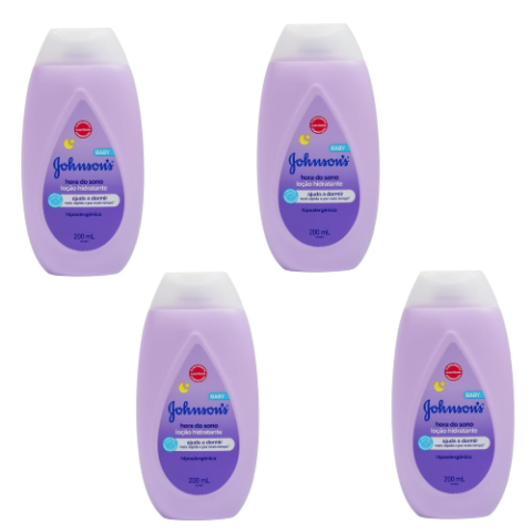 4 Unidades Loção Hidratante Johnson’s Baby Hora Do Sono 200ml