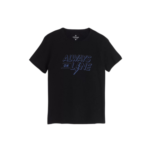 Camiseta Infantil Hering Menino Preta