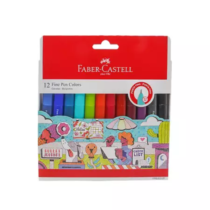 Caneta Ponta Fina Faber-Castell 12 Cores