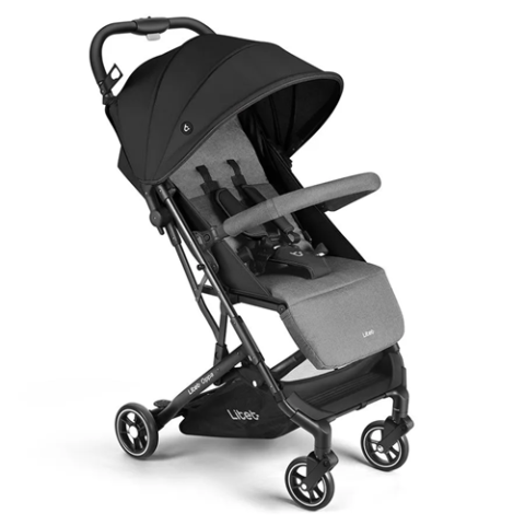 Carrinho de Bebê Compacto Oppa Preto e Cinza Litet