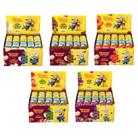 Display Barrinha De Fruta Kids Minions 20 Unidades 22g Banana Brasil