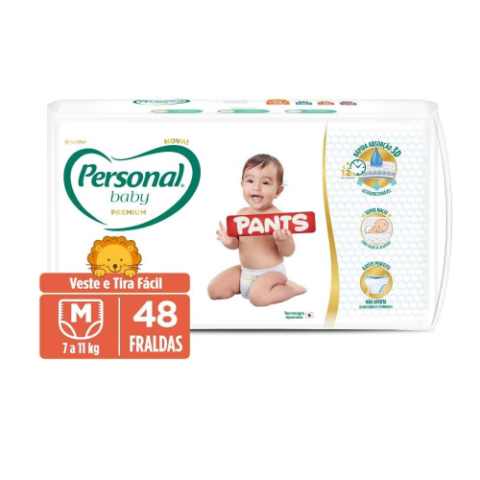 Fralda Personal Baby Premium Pants M 48 Unidades