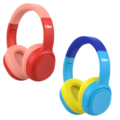 Headphone AOC Bluetooth Luccas Neto Aventureiros Vermelho ou Azul