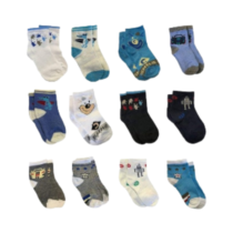 Kit 12 Pares Meias Infantil Masculino