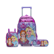 Kit Princesas Mochila de Rodinha + Lancheira Térmica + Estojo Duplo Spector