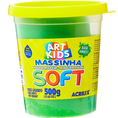 Massa de Modelar Soft Acrilex Verde 500g