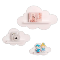 Trio de Prateleiras MDF Nuvem