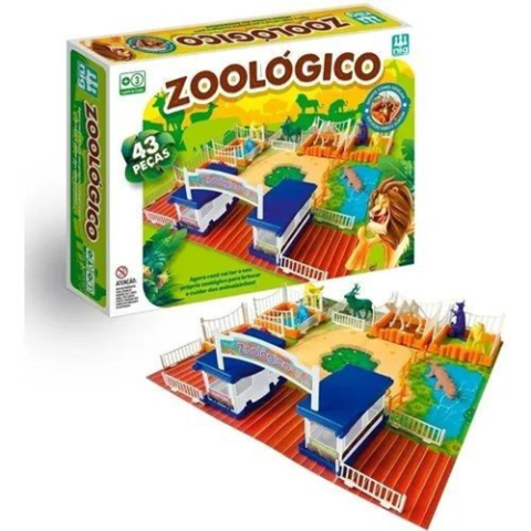 Zoológico Brinquedo De Montar 43 Peças Nig