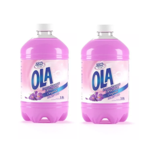 2 Unidades Sabão Líquido Ola Roupas Finas E Delicadas 3,8L