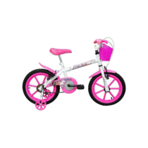Bicicleta Aro 16 Pink Com Rodinhas E Cestinha Track Bikes