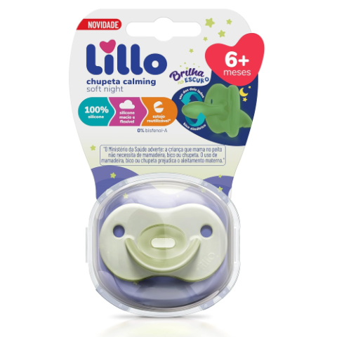 Chupeta Soft Calming Brilha no Escuro Lillo 6+ Meses
