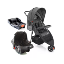 Conjunto Travel System Jetty 3.0 Trio Preto Poá Cosco Kids