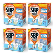 4 Unidades Repelente Elétrico Líquido SBP 45 Noites Cheiro Suave Novo Aparelho + Refil