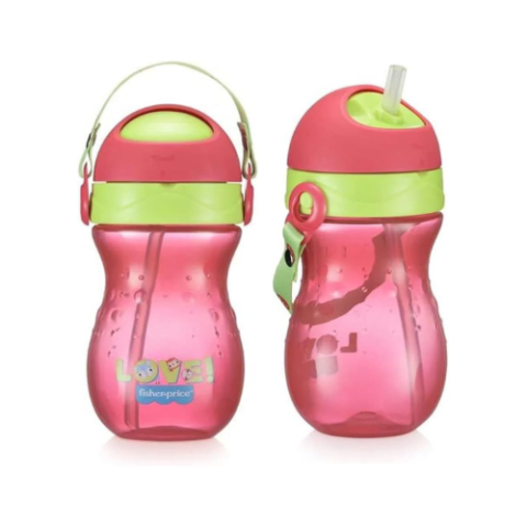 Copo com Canudo Playful Ballet Fisher Price Rosa