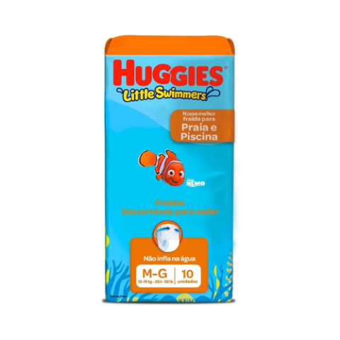 Huggies Fralda Infantil Little Swimmers M/G 10 Unidades