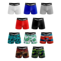 Kit 10 Cuecas Boxer Infantil Microfibra Laycra Polo Voker