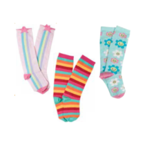 Kit 3 Pares de Meias Menina Cano Alto Galochita