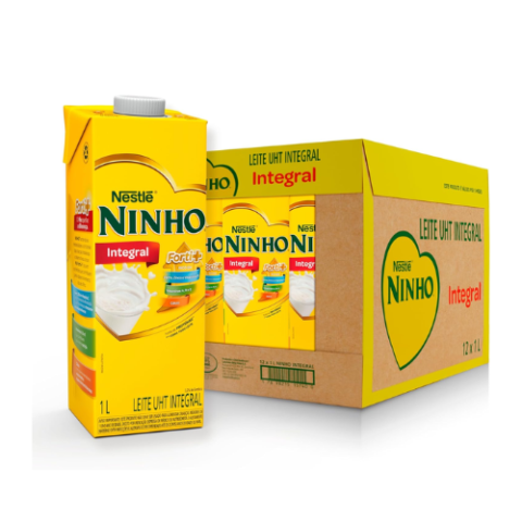 Pack 12 Unidades Leite UHT Integral Ninho 1L