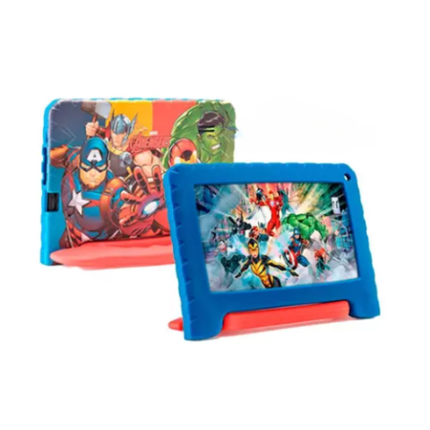 Tablet + Case Avengers 4GB RAM + 64GB + Tela 7 pol + Wi-fi + Android 13 (Go edition) + Processador Quad Core Multilaser