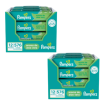 2 Packs Lenços Umedecidos Pampers Aroma de Aloe Vera 576 Unidades