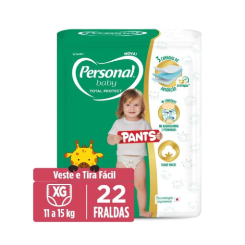 Fralda Personal Baby Total Protect Pants XG 22 Unidades