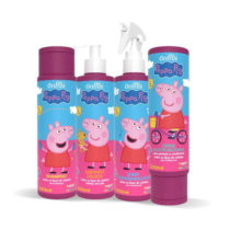 Kit Peppa Pig para Banho Shampoo+Condicionador+Creme para pentear+Sabonete Liquido GrifFus