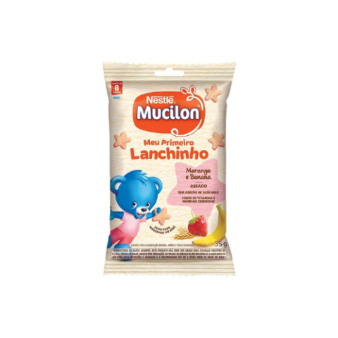 Mucilon Meu Primeiro Lanchinho Snascks Morango & Banana 35g