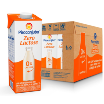 Pack de Leite Semidesnatado Piracanjuba Zero Lactose 1L 12 Unidades
