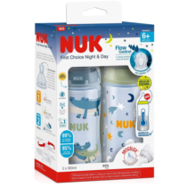 Kit Mamadeiras First Choice Night & Day Controle de Temperatura Nuk 300ml