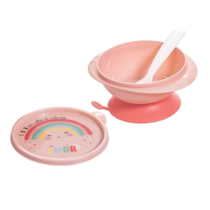 Tigela Com Ventosa Baby Princess e Colher Plasútil