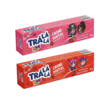 10 Unidades Creme Dental Trá Lá Lá Kids Tutti Frutti ou Morango 50g